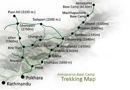Annapurna Base Camp Trek – 16 days Map